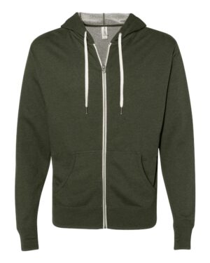 Independent Trading Co. Unisex Heathered French Terry Full-Zip Hooded Sweatshirt - Image 28