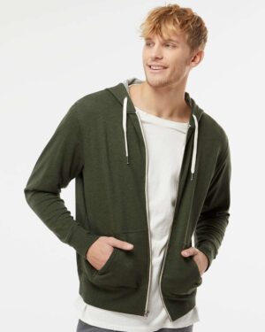Independent Trading Co. Unisex Heathered French Terry Full-Zip Hooded Sweatshirt - Image 31