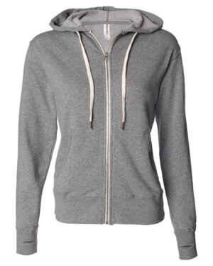 Independent Trading Co. Unisex Heathered French Terry Full-Zip Hooded Sweatshirt - Image 34