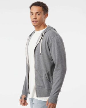 Independent Trading Co. Unisex Heathered French Terry Full-Zip Hooded Sweatshirt - Image 38