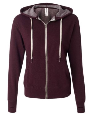 Independent Trading Co. Unisex Heathered French Terry Full-Zip Hooded Sweatshirt - Image 7