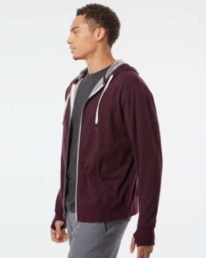Independent Trading Co. Unisex Heathered French Terry Full-Zip Hooded Sweatshirt - Image 11