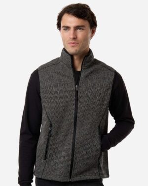 North End Men's Jasper Jacquard Fleece Vest - Image 4