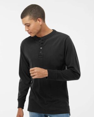 J. America Men's Vintage Brushed Jersey Henley - Image 5