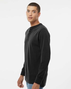J. America Men's Vintage Brushed Jersey Henley - Image 6