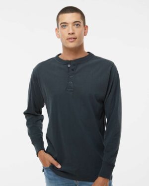 J. America Men's Vintage Brushed Jersey Henley - Image 20