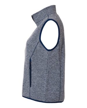 North End Women's Jasper Jacquard Fleece Vest - Image 7