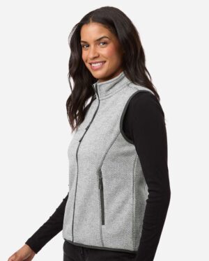 North End Women's Jasper Jacquard Fleece Vest - Image 12