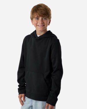 Team 365 Youth Squad Hooded Tech Fleece Pullover - Image 5