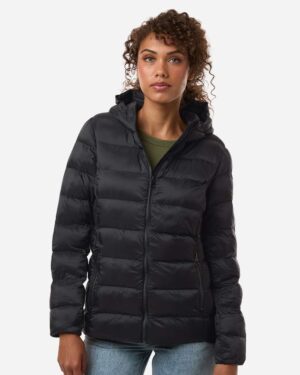 Weatherproof Women's Lightweight Poly-filled Hooded Puffer Jacket - Image 4
