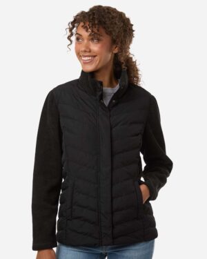 Weatherproof Women's Mixed Media Chevron Jacket - Image 4