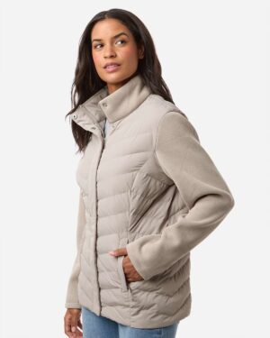 Weatherproof Women's Mixed Media Chevron Jacket - Image 11