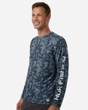 HUK Men's Lopro Running Lakes Long Sleeve T-Shirt - Image 11