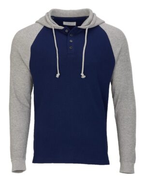 Boxercraft Unisex Waffle Knit Pullover Hooded Long Sleeve T-Shirt - Image 9