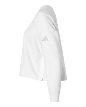 Adidas Women's Beyond Side-Snap Crewneck Sweatshirt - Image 3