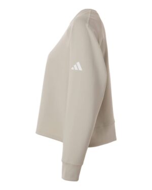 Adidas Women's Beyond Side-Snap Crewneck Sweatshirt - Image 9