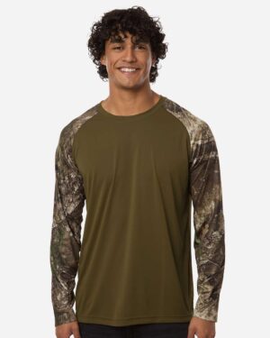 RealTree Unisex Realtree® Performance Colorblocked Long Sleeve T-Shirt - Image 10