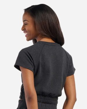 Boxercraft Women's French Terry Short Sleeve Cropped Crewneck Sweatshirt - Image 4