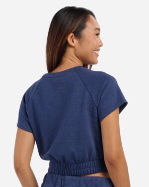 Boxercraft Women's French Terry Short Sleeve Cropped Crewneck Sweatshirt - Image 8