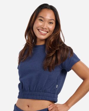 Boxercraft Women's French Terry Short Sleeve Cropped Crewneck Sweatshirt - Image 7