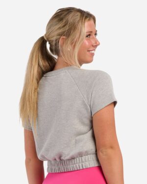 Boxercraft Women's French Terry Short Sleeve Cropped Crewneck Sweatshirt - Image 12