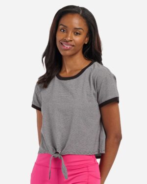 Boxercraft Women's Striped Tie Front T-Shirt - Image 3