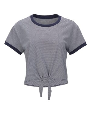 Boxercraft Women's Striped Tie Front T-Shirt - Image 5