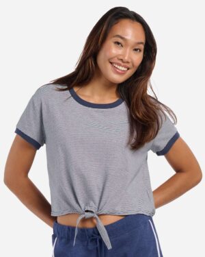 Boxercraft Women's Striped Tie Front T-Shirt - Image 7