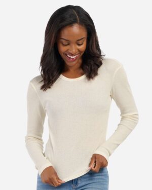 Boxercraft Women's Waffle Knit Baby Long Sleeve T-Shirt - Image 7