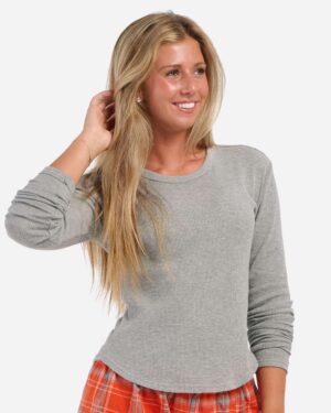 Boxercraft Women's Waffle Knit Baby Long Sleeve T-Shirt - Image 15