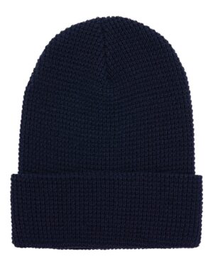 YP Classics Waffle Cuffed Knit Beanie - Image 4
