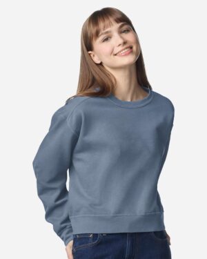 Comfort Colors Women's Garment-Dyed Mid-Length Crewneck Sweatshirt - Image 4