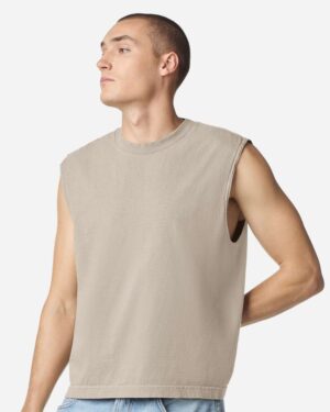 American Apparel Unisex Heavyweight Cotton Garment-Dyed Mid-Length Muscle Tee - Image 10