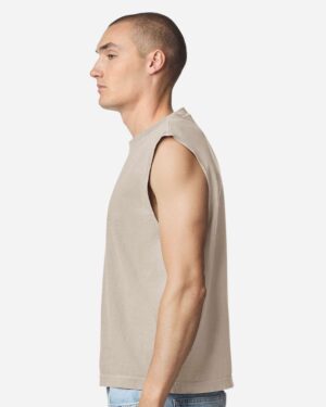 American Apparel Unisex Heavyweight Cotton Garment-Dyed Mid-Length Muscle Tee - Image 11