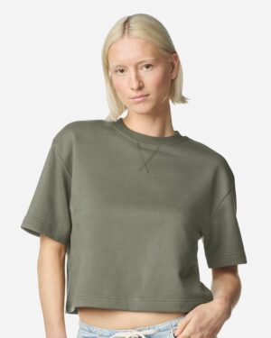 American Apparel Women's French Terry Mid-Length Boxy Top - Image 16