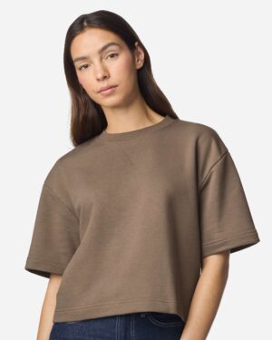 American Apparel Women's French Terry Mid-Length Boxy Top - Image 34