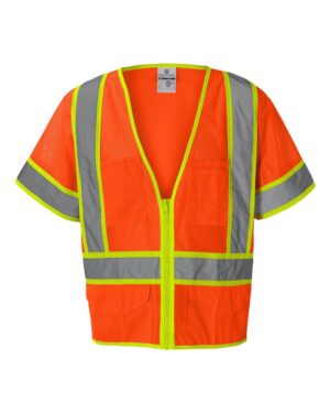 Kishigo Unisex Ultra-Cool™ Six-Pocket Mesh Surveyor’s Vest - Image 4