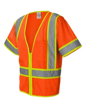 Kishigo Unisex Ultra-Cool™ Six-Pocket Mesh Surveyor’s Vest - Image 5