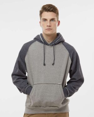 J. America Men's Vintage Heather Hooded Sweatshirt - Image 34