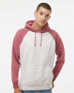 J. America Men's Vintage Heather Hooded Sweatshirt - Image 10