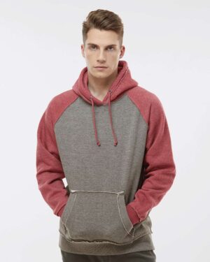 J. America Men's Vintage Heather Hooded Sweatshirt - Image 40