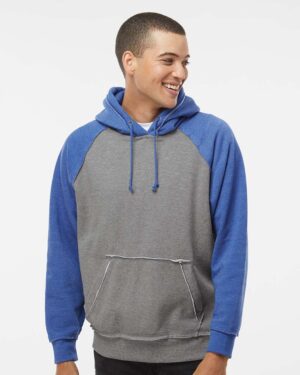 J. America Men's Vintage Heather Hooded Sweatshirt - Image 52