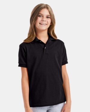 Hanes Youth EcoSmart® Jersey Polo - Image 4