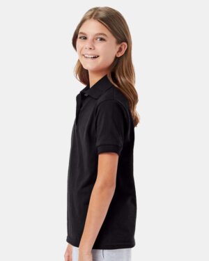 Hanes Youth EcoSmart® Jersey Polo - Image 5