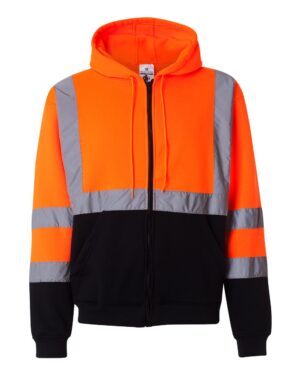 Kishigo Unisex Hi-Vis Full-Zip Hooded Sweatshirt - Image 4