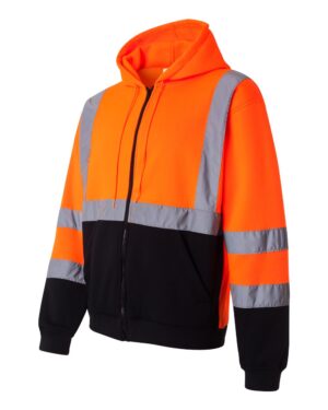 Kishigo Unisex Hi-Vis Full-Zip Hooded Sweatshirt - Image 5