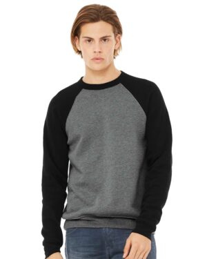 BELLA + CANVAS Unisex Sponge Fleece Raglan Crewneck Sweatshirt - Image 88