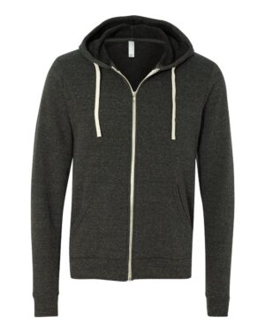 BELLA + CANVAS Unisex Triblend Sponge Fleece Full-Zip Hoodie Sweatshirt - Image 4