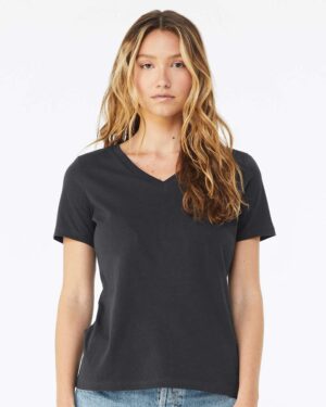 BELLA + CANVAS Women’s Relaxed Jersey V-Neck Tee - Image 13