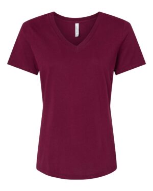 BELLA + CANVAS Women’s Relaxed Jersey V-Neck Tee - Image 19
